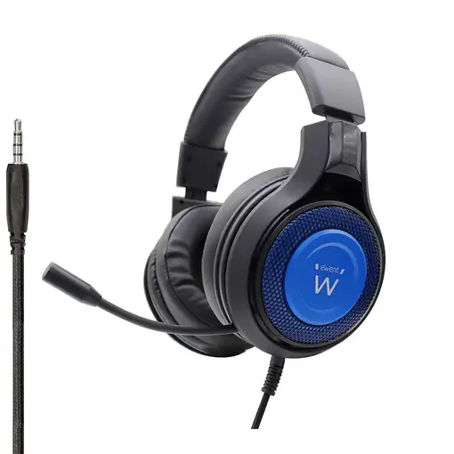 Ewent PL3322 auricular y casco Auriculares Alámbrico Banda para cuello Juego Negro