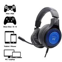 Ewent PL3322 auricular y casco Auriculares Alámbrico Banda para cuello Juego Negro