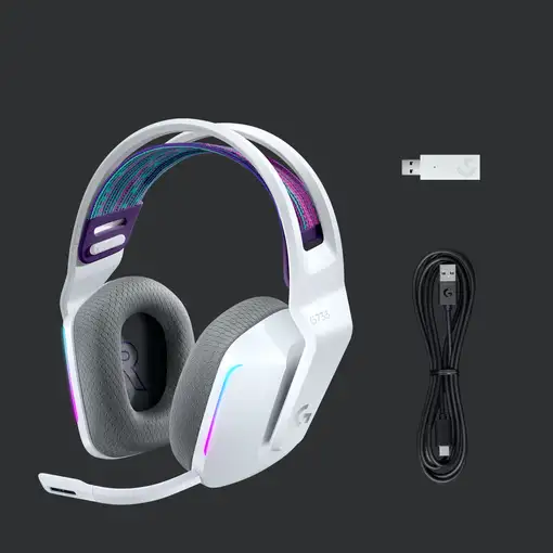 Logitech G 981-000883 auricular y casco Auriculares Inalámbrico Diadema Juego Blan