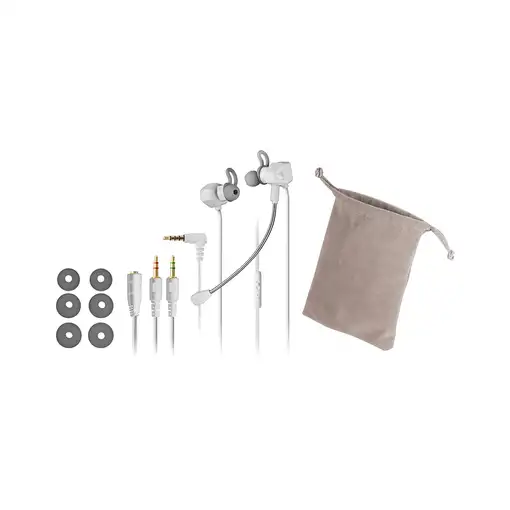 Mars Gaming MIHXW Blanco, Auriculares In-Ear, Micrófono, PS4/PS5/XBOX/SWITCH/PC
