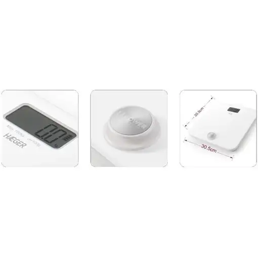 Haeger BS-DIG.011A báscula de baño Plaza Blanco Báscula personal electrónica