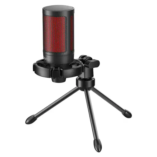 Savio wired gaming microphone with backlight tripod USB SONAR PRO Negro, Rojo Micr