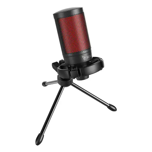 Savio wired gaming microphone with backlight tripod USB SONAR PRO Negro, Rojo Micr