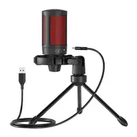 Savio wired gaming microphone with backlight tripod USB SONAR PRO Negro, Rojo Micr