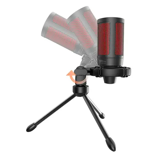 Savio wired gaming microphone with backlight tripod USB SONAR PRO Negro, Rojo Micr