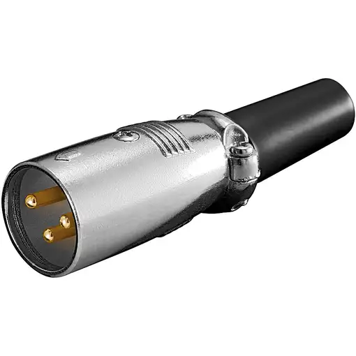 Goobay 11954 conector XLR (3-pin) Negro, Acero inoxidable