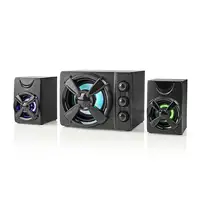 Nedis GSPR31021BK altavoz De 2 vías Negro Alámbrico 11 W