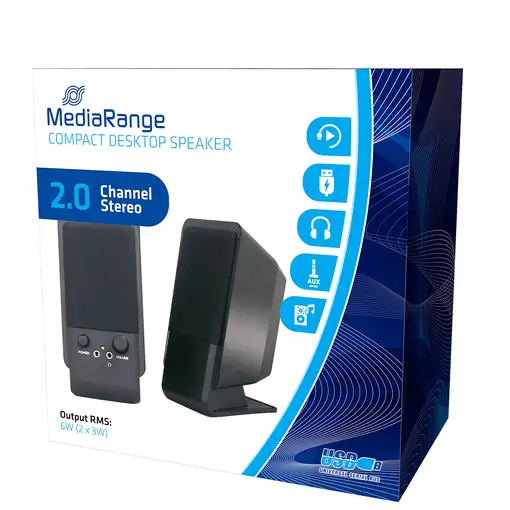 MediaRange MROS352 altavoz De 1 vía Negro Alámbrico 6 W