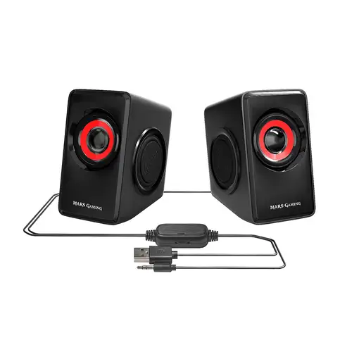Mars Gaming MS1, altavoces 10W, subwoofer, Jack 3.5mm, Pc/Mac/smartphone/tablet
