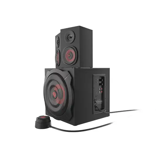 GENESIS Helium 610BT conjunto de altavoces 60 W PC/ordenador portátil Negro, Rojo