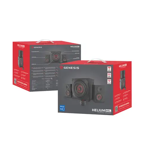 GENESIS Helium 610BT conjunto de altavoces 60 W PC/ordenador portátil Negro, Rojo