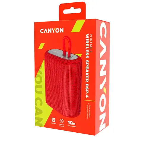 Canyon Altavoz Bluetooth BSP-8 10W Rojo
