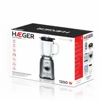 Haeger LQ-120.006A licuadora 1,75 L Batidora de vaso 1200 W Negro, Acero inoxidabl