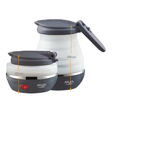 Adler AD 1279 tetera eléctrica 0,6 L 750 W Negro, Blanco
