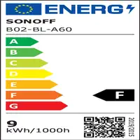 Sonoff B02-BL-A60 iluminación inteligente Bombilla inteligente Wi-Fi/Bluetooth 9 W