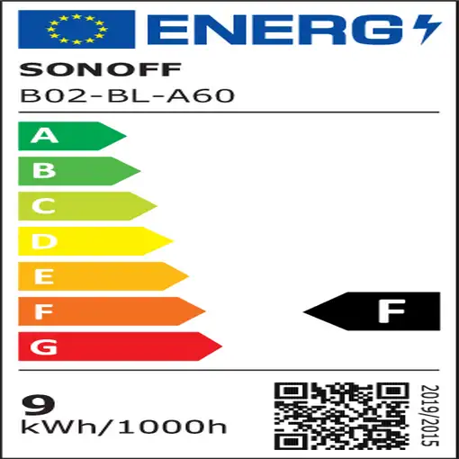 Sonoff B02-BL-A60 iluminación inteligente Bombilla inteligente Wi-Fi/Bluetooth 9 W