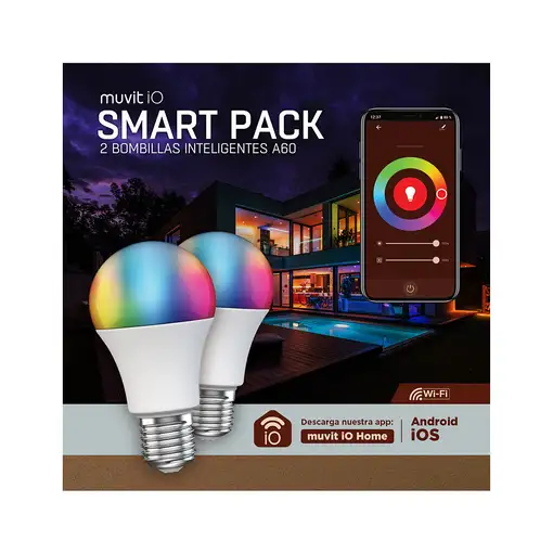 Muvit MIOPAK007 iluminación inteligente Bombilla inteligente Wi-Fi 9 W