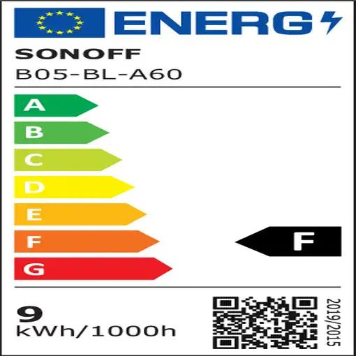 Sonoff B05-BL-A60 iluminación inteligente Bombilla inteligente Wi-Fi/Bluetooth 9 W