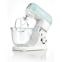Haeger Glass Cake 700 Batidora de varillas 700 W Color aguamarina, Blanco