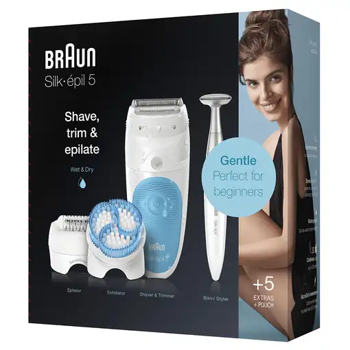 Braun Silk-épil 5 5-815 20 pinzas Azul, Blanco