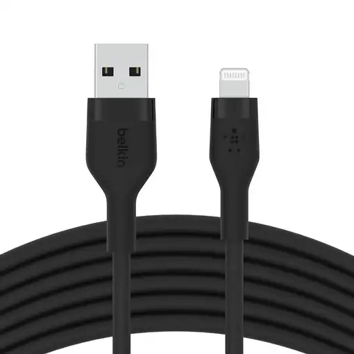 Belkin Cbl Silicqe USB-A LTG 2M noir Negro