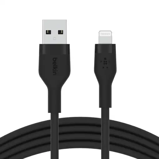 Belkin Cbl Silicqe USB-A LTG 2M noir Negro