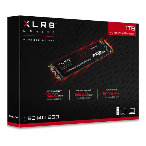 PNY XLR8 CS3140 1 TB M.2 PCI Express 4.0 NVMe 3D NAND