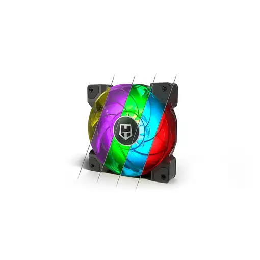 NOX H-SYNC Carcasa del ordenador Ventilador 12 cm Negro, Transparente