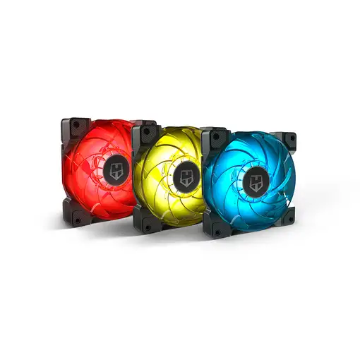NOX H-SYNC Carcasa del ordenador Ventilador 12 cm Negro, Transparente