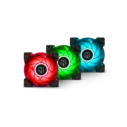 NOX H-SYNC Carcasa del ordenador Ventilador 12 cm Negro, Transparente