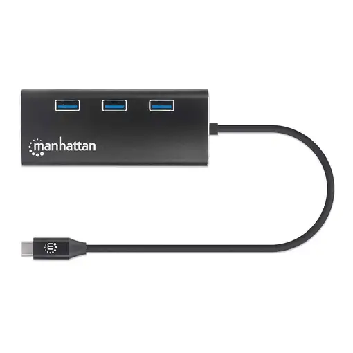 Manhattan 152440 base para portátil y replicador de puertos USB Tipo C Negro