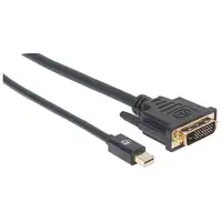 Manhattan 152150 adaptador de cable de vídeo 1,8 m Mini DisplayPort DVI-D Negro