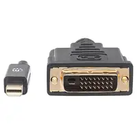 Manhattan 152150 adaptador de cable de vídeo 1,8 m Mini DisplayPort DVI-D Negro