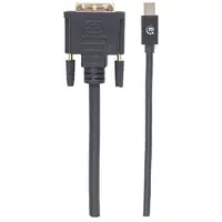 Manhattan 152150 adaptador de cable de vídeo 1,8 m Mini DisplayPort DVI-D Negro