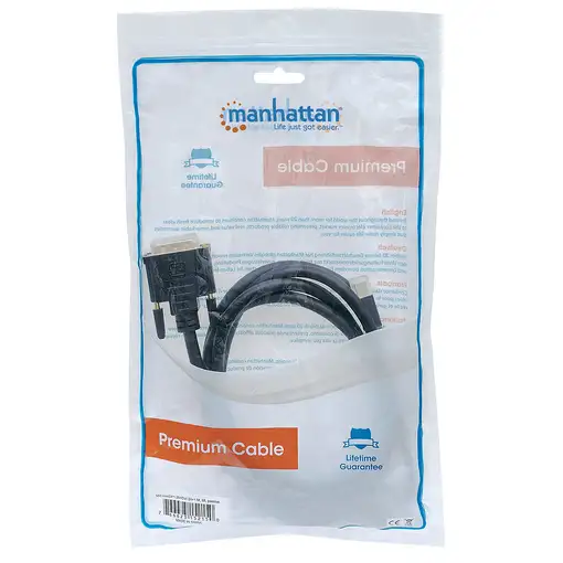 Manhattan 152150 adaptador de cable de vídeo 1,8 m Mini DisplayPort DVI-D Negro