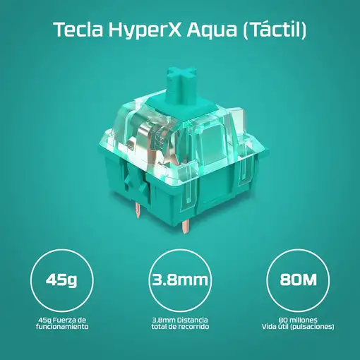 Teclado mecánico gaming HyperX Alloy Origins 60 - HX Red (distribución de EE. UU.)