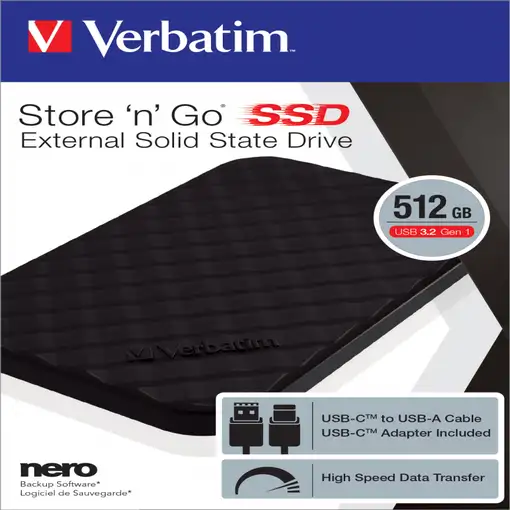 Verbatim SSD Store 'n' Go portátil USB 3.2 GEN 1 de 512 GB