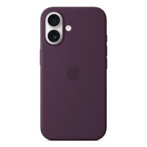 Apple Funda de silicona con MagSafe para el iPhone 16 - Ciruela