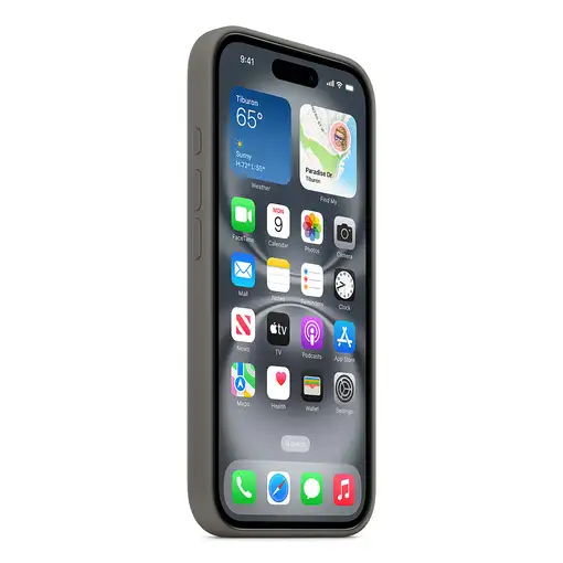 Apple Funda de silicona con MagSafe para el iPhone 16 - Gris piedra