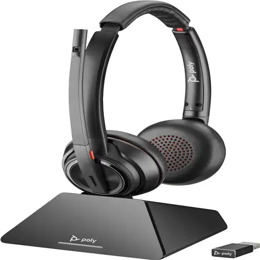 POLY Auriculares Savi 8220 UC con certificación Microsoft Teams DECT 1880-1900 MHz