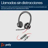 POLY Auriculares estéreo Blackwire 8225 con certificación Microsoft Teams USB-C +