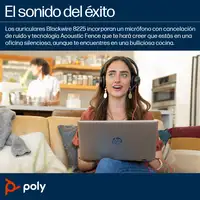 POLY Auriculares estéreo Blackwire 8225 con certificación Microsoft Teams USB-C +