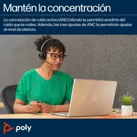 POLY Auriculares estéreo Blackwire 8225 con certificación Microsoft Teams USB-C +