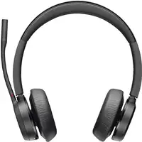 POLY Auriculares Voyager 4320 UC estéreo USB-A + adaptador BT700 USB-A + base de c