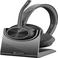 POLY Auriculares Voyager 4320 UC estéreo USB-A + adaptador BT700 USB-A + base de c