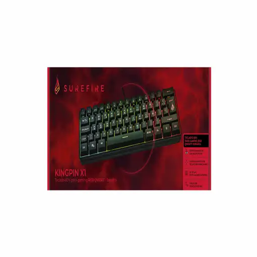 SureFire KingPin X1 teclado Juego USB QWERTY Español Negro