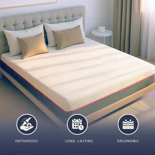 The White Stone Colchón 120x200 Muelles Ensacados y Espuma Viscoelástica