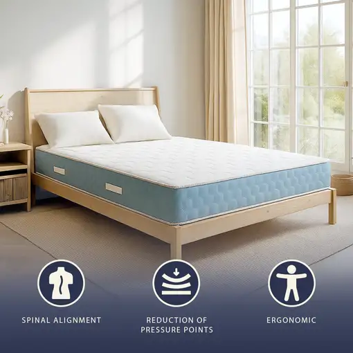 Materasso 140x200 Waterfoam, 21 cm, espuma gofrada, médico clase 1