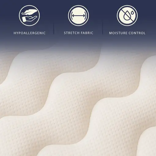 The White Stone Colchón 80x190 cm en Espuma Hipoalergénica y Memory Foam Altura 22