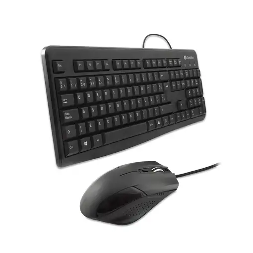 CoolBox COO-KTR-01U teclado Ratón incluido Oficina USB QWERTY Negro